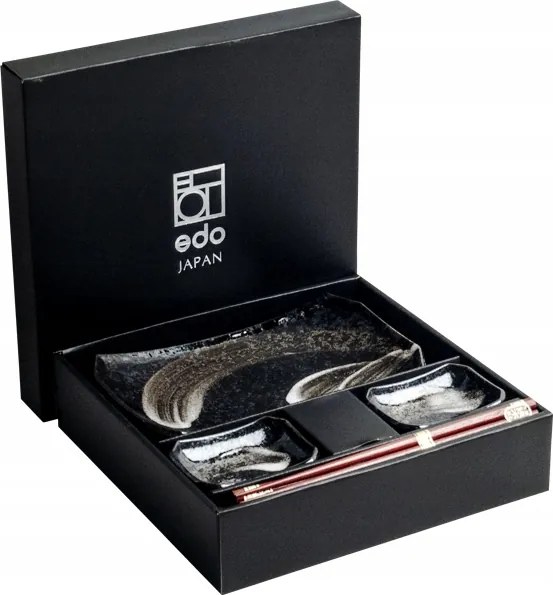 Ansen sushi szett, fekete, 2 személyes Edo Japan