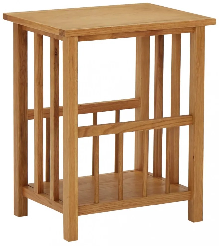 tömör tölgyfa magazinasztal 45 x 35 x 55 cm