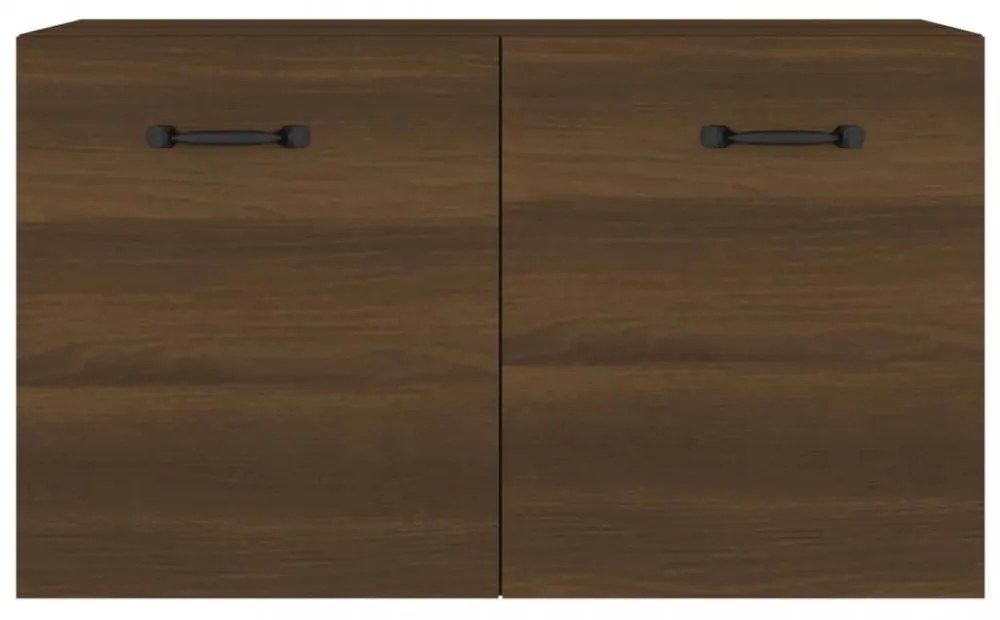 barna tölgyszínű szerelt fa faliszekrény 60 x 36,5 x 35 cm