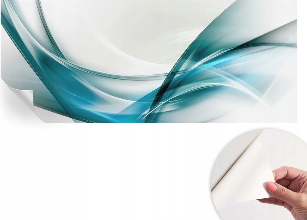 Öntapadós Dekoratív Fotótapéta Hálószobába Kék hullámok 250x104 cm