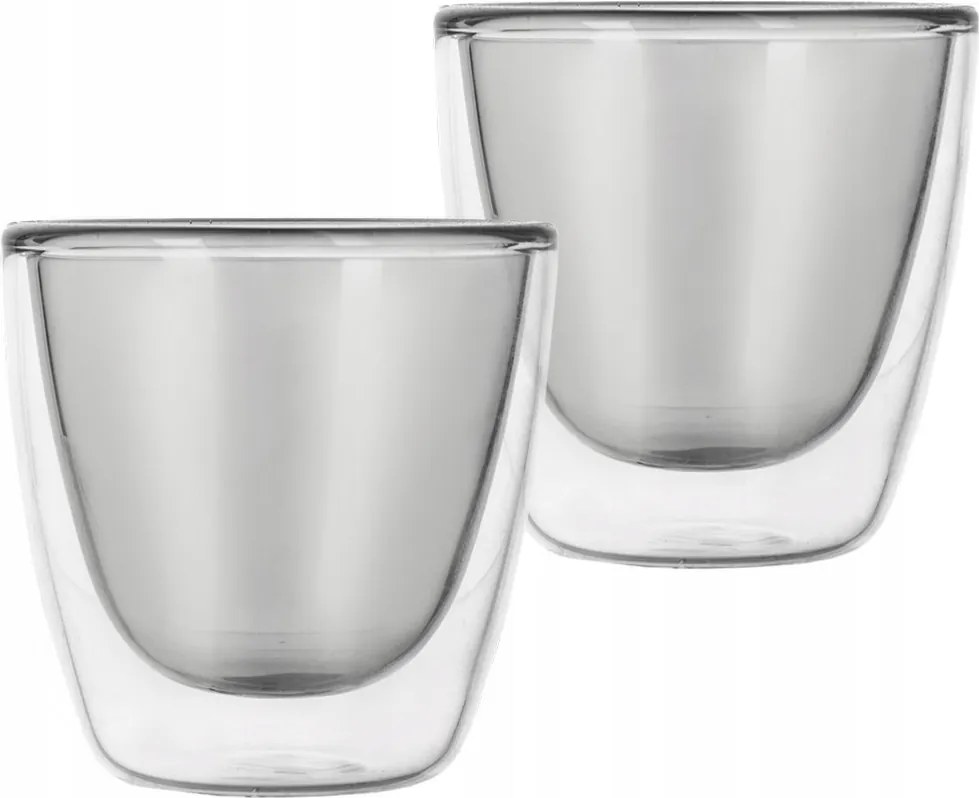 2x Termikus pohár dupla falú eszpresszó kávé pohár 90 ml