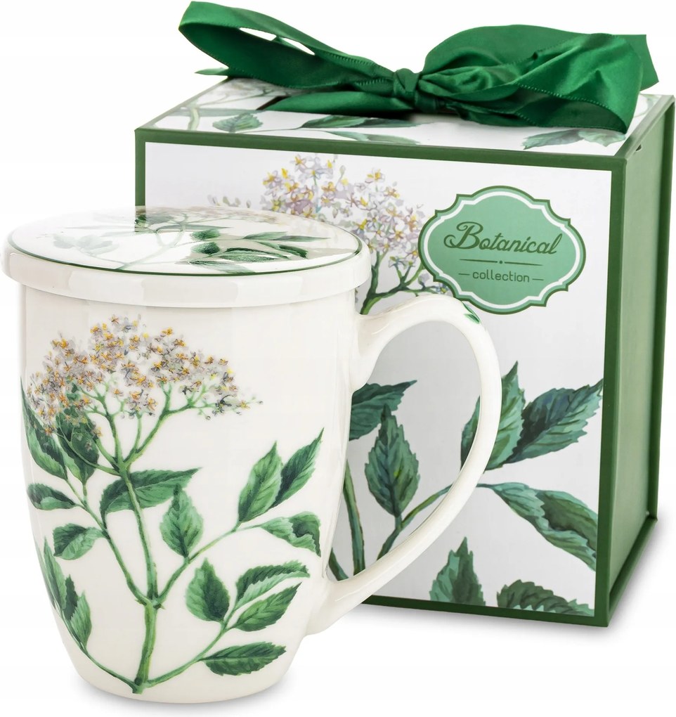 Befőző bögre 350 ml porcelán fedő bodzavirág nélküli szűrő