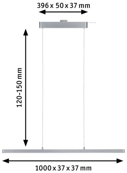 Paulmann 95578 - LED/40W Dimmelhető csillár zsinóron URAIL LENTO 230V 2700-6500K