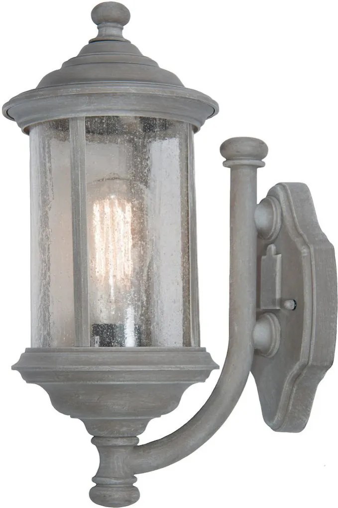 DAR LIGHTING BRO1661 BROMPTON Klasszikus Kültéri Fali Lámpa Átlátszó, Szürke E27 IP43