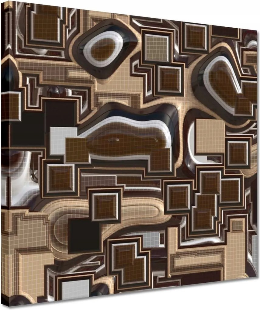 Festmények 30x30 Csokoládé absztrakt