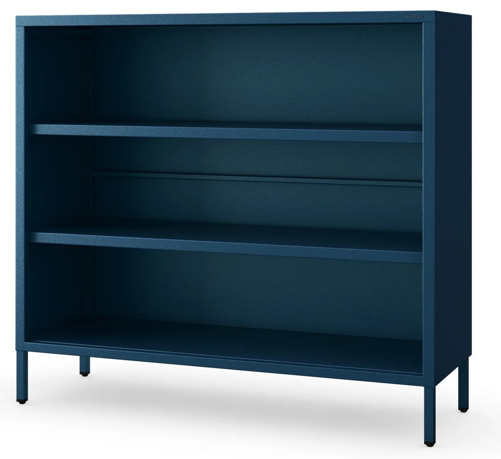 Alacsony polcos szekrény LUCA , 1000 x 900 x 350 mm, Modern: sötétkék