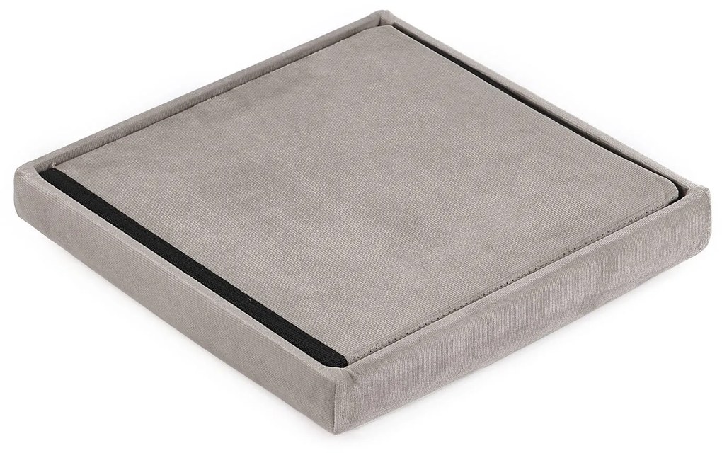 Bézs összecsukható taburet CUBEXO VELVET M