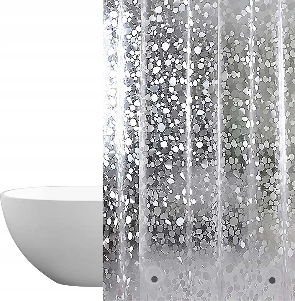 Zuhanyfüggöny Eva fürdőszoba függöny strapabíró stílusos átlátszó