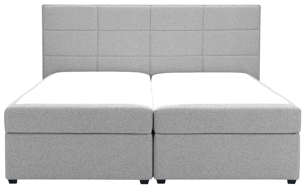 Franciaágy Boxspring 180 cm Revenant (világosszürke) (ágyráccsal és matraccal) (tárolóhellyel). 1098563