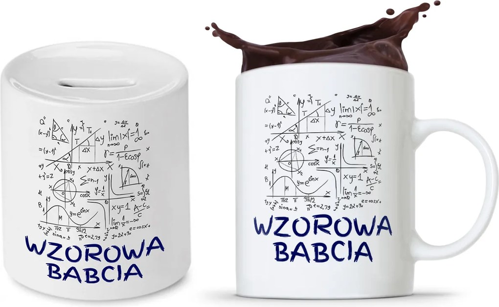 Nagymama Szett Nagymama Napja Bögre Persely nyomott mintával