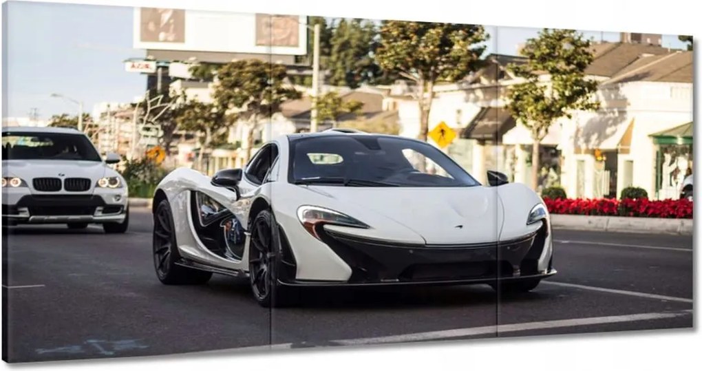 Vászonkép 180x90 Fehér sportautó