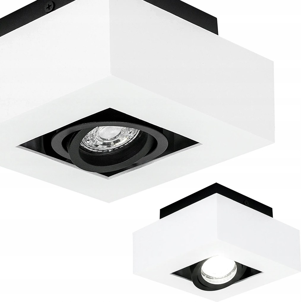 Edo Falra szerelhető mennyezeti lámpatest Osmin Rim 1 GU10 Négyzet alakú lámpa Fehér Plafon