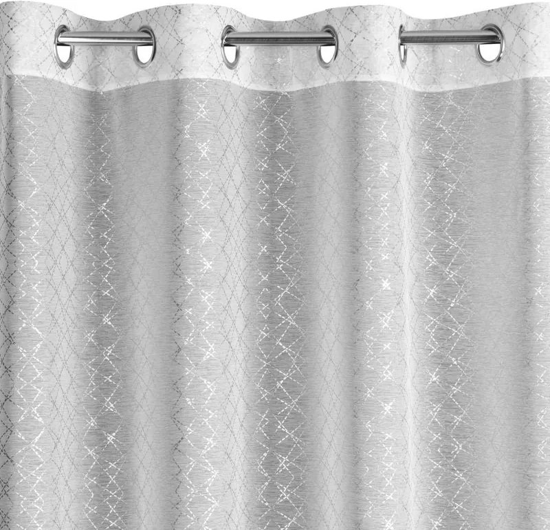 Készfüggöny karikákon Design 91 140x250cm Fehér