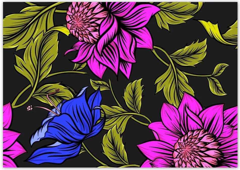 Poszterek A0 Szint Virágok Levelek