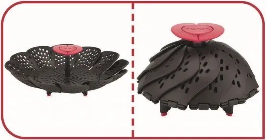 Tefal - Gőzölő kosár INGENIO fekete/piros