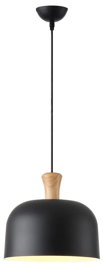Eurolamp Csillár zsinóron 1xE27/15W/230V fekete átm. 27 cm EU0372