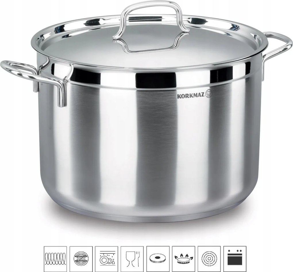 Alfa extra mély rozsdamentes acél edény 11 literes