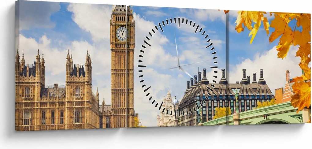 Kép - Big Ben, London (órával) (90x30 cm)