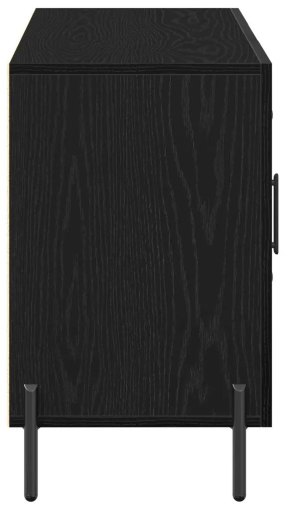 Fekete Tölgy Oldalszekrény 100x36x60 cm Mérnöki Fa
