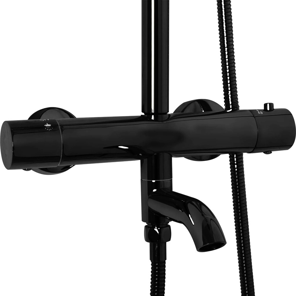 Termosztátos zuhanyszett Rea Lungo black Metallic