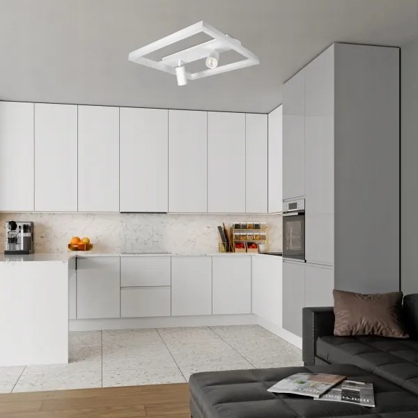 LED mennyezeti lámpa LED/38W/230V + 2xGU10/30W fehér