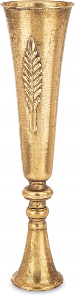 Retro váza kaspó fém arany csésze virág minta