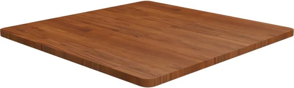 vidaXL sötétbarna kezelt tömör tölgyfa négyzet asztallap 80x80x2,5cm