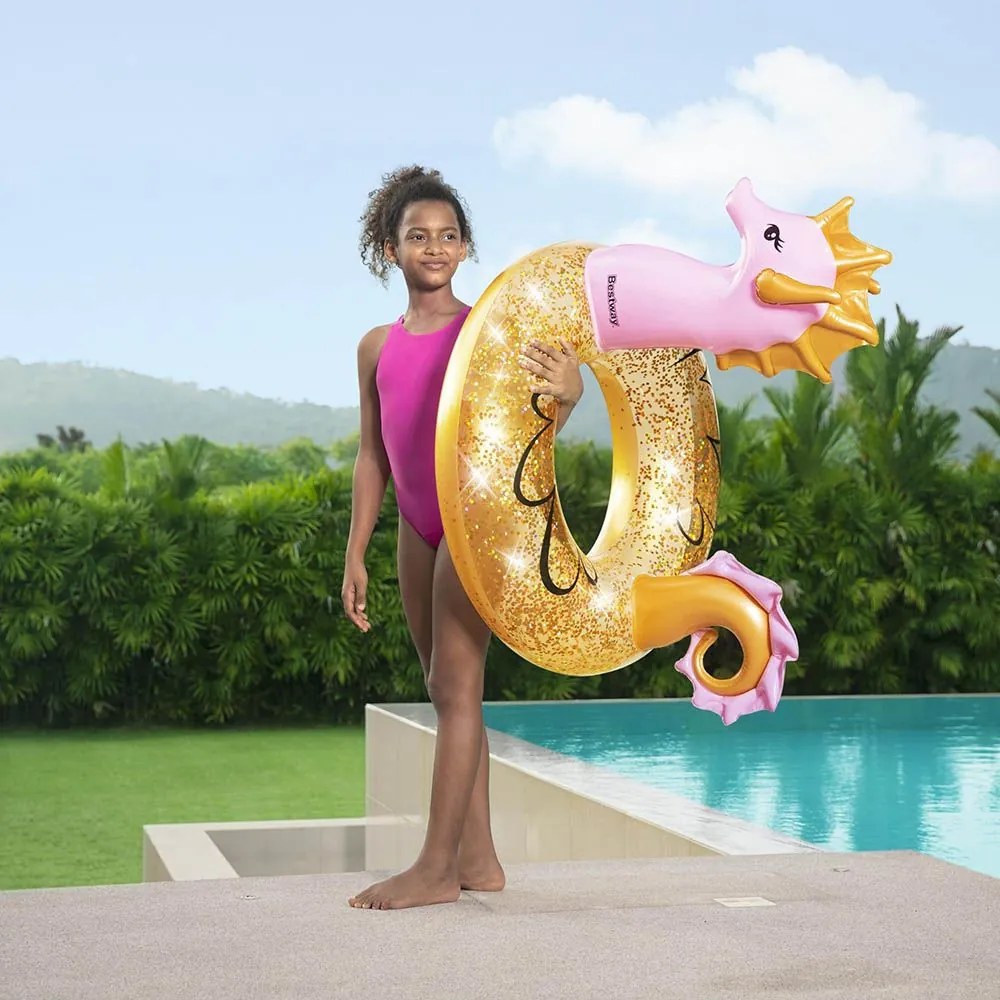 BESTWAY Csillogó Csikóhal Úszógumi 115 cm x 104 cm 10+