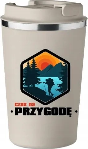 Prémium Termo Bögre bézs Apák napja ajándék hegyi KT_379