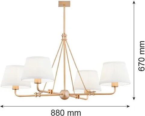 ARGON 1823 ATRANI Modern Csillár Fehér, Régi Arany E27 IP20
