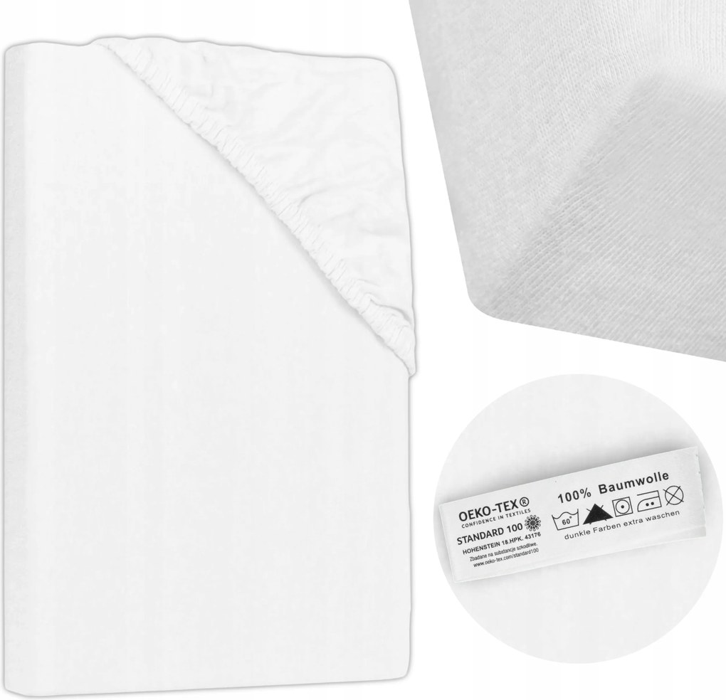 Gumis jersey lepedő 220x200 cm 100% pamut elasztikus puha