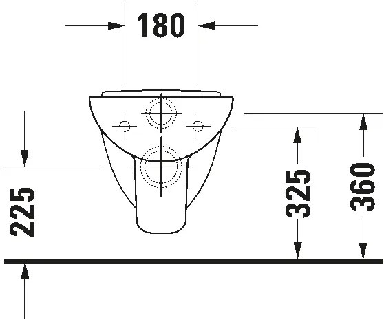 Duravit 22110900002 - Függesztett WC D-CODE kerámia/fényes fehér