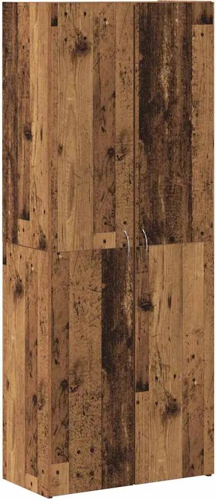 vidaXL Irodai szekrény polcokkal Öreg fa 70 x 32 x 77.5 cm Faanyag