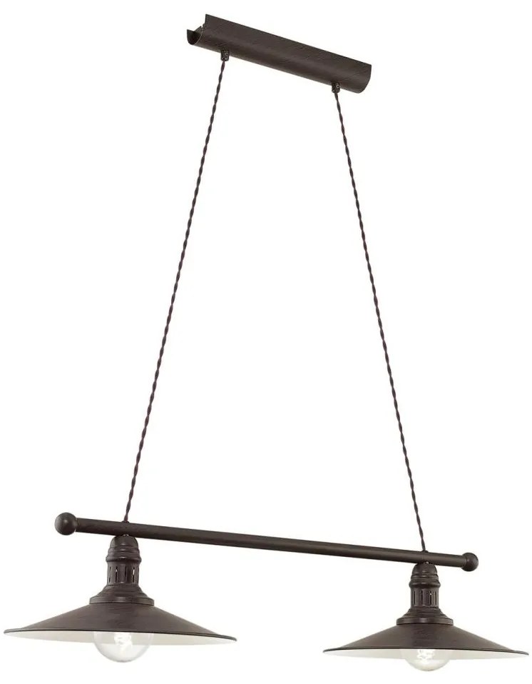 Eglo 49457 - Csillár STOCKBURY 2xE27/60W/230V