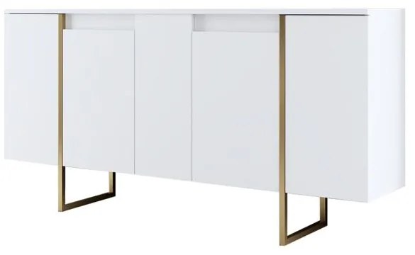 Konzolasztal Luxe - White, Gold