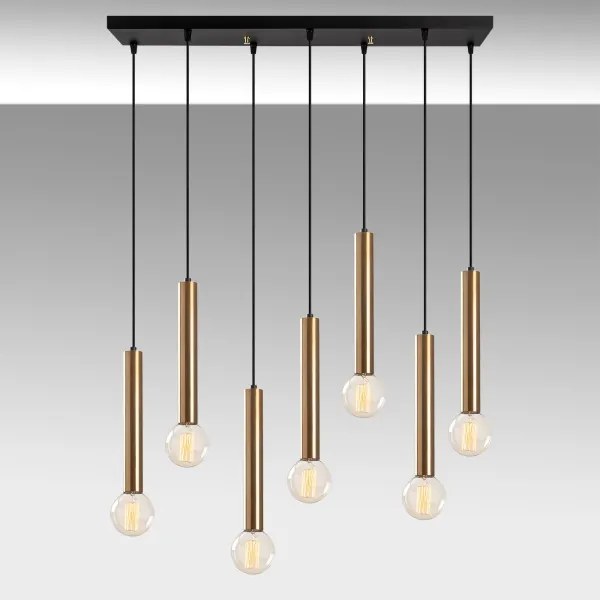 Kábeles csillár TEMPO 7xE27/40W/230V aranyszínű