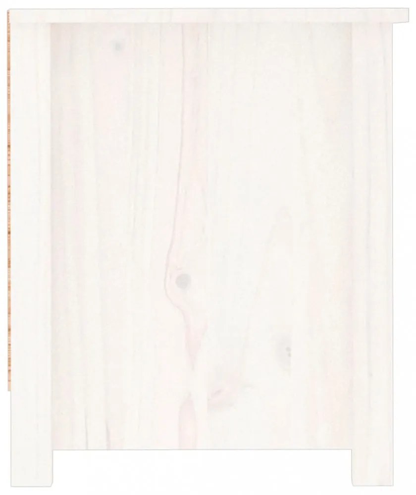 fehér tömör fenyőfa cipősszekrény 110 x 38 x 45,5 cm