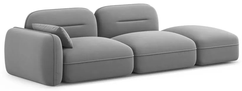 Világosszürke bársony heverő (bal oldali) Audrey – Interieurs 86