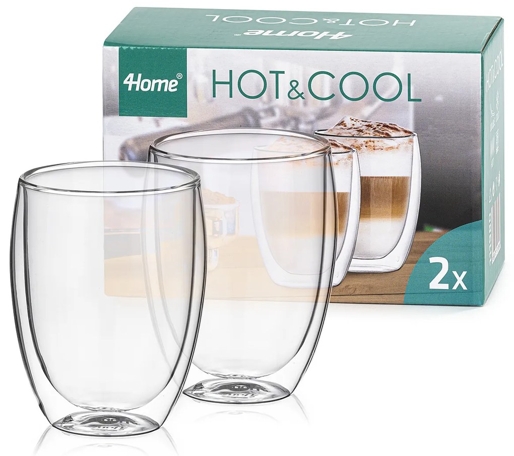 4Home Thermo lattés pohár Hot&Cool 350 ml, 2 db