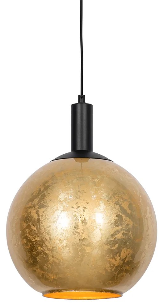 Design lógólámpa fekete aranyszínű üveggel - Bert