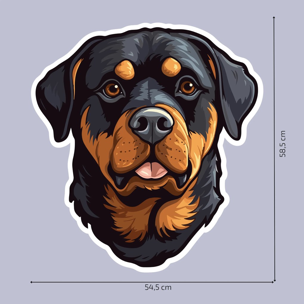 PIPPER. Matrica Rottweiler Méret: 15cm