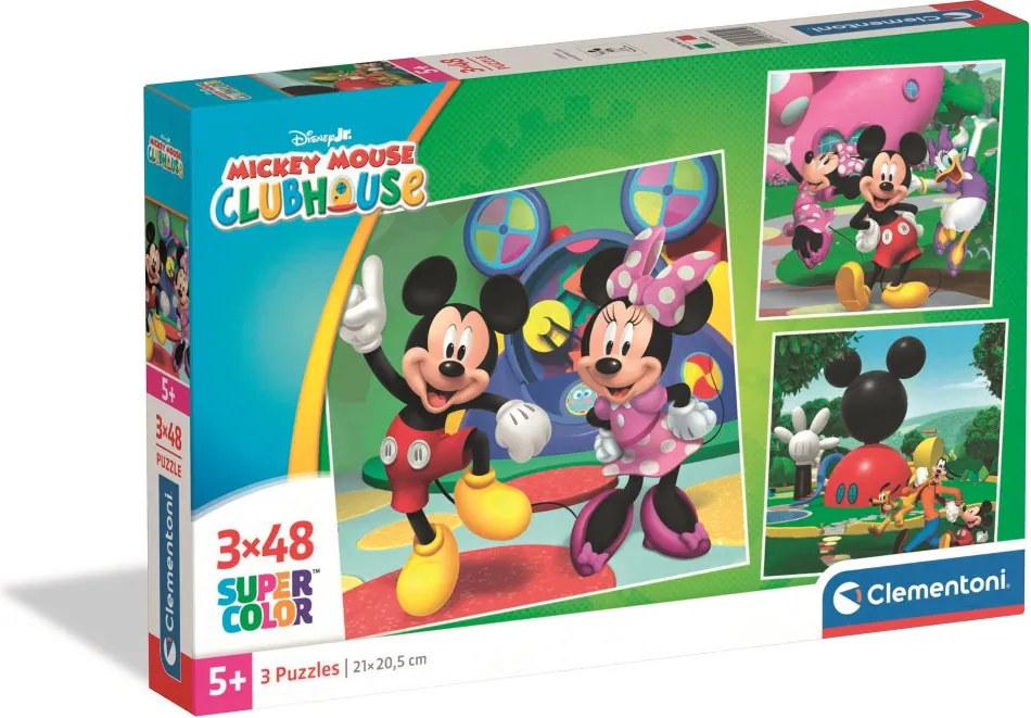 Disney Mickey Clubhouse 3x48 db-os puzzle Clementoni