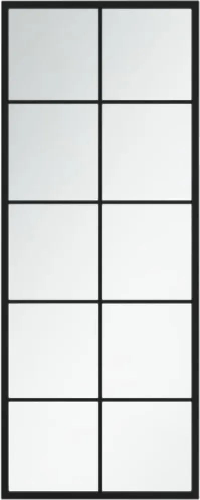 vidaXL fekete fém fali tükör 100 x 40 cm