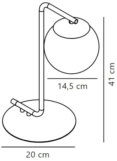 Nordlux - Asztali lámpa GRANT 1xE14/40W/230V fekete
