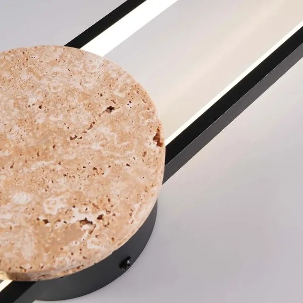 LED fali lámpatest FLORENTYNA LED/24W/230V 4000K fekete/bézs