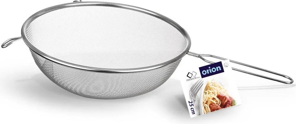 Konyhai szűrő acél cédrusfa szitatartóval 25 cm