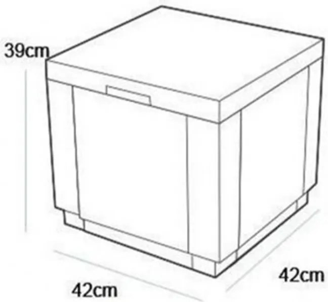 Cube zsámoly, barna színben, meleg taupe párnával