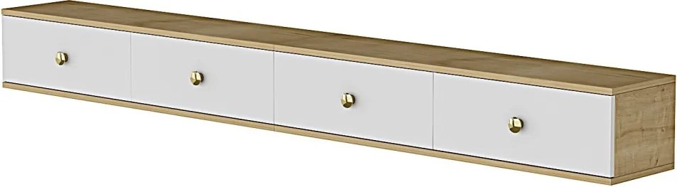 Zuzu TV-állvány, zafír tölgy-fehér, 120 cm – TR555CHM1112