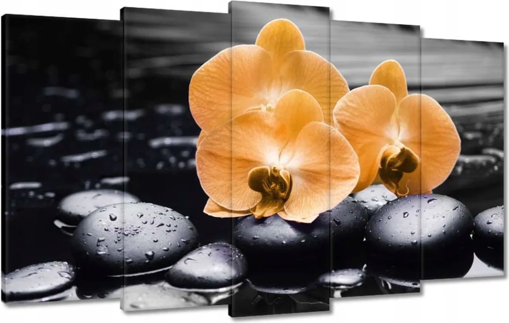 Vászonkép 100x60 Narancssárga orchideák