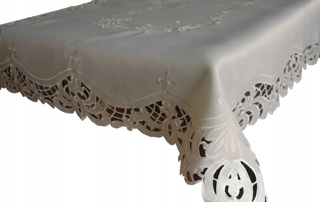 Abrosz Asztalra 150x350 Fehér Dekoratív Virágok